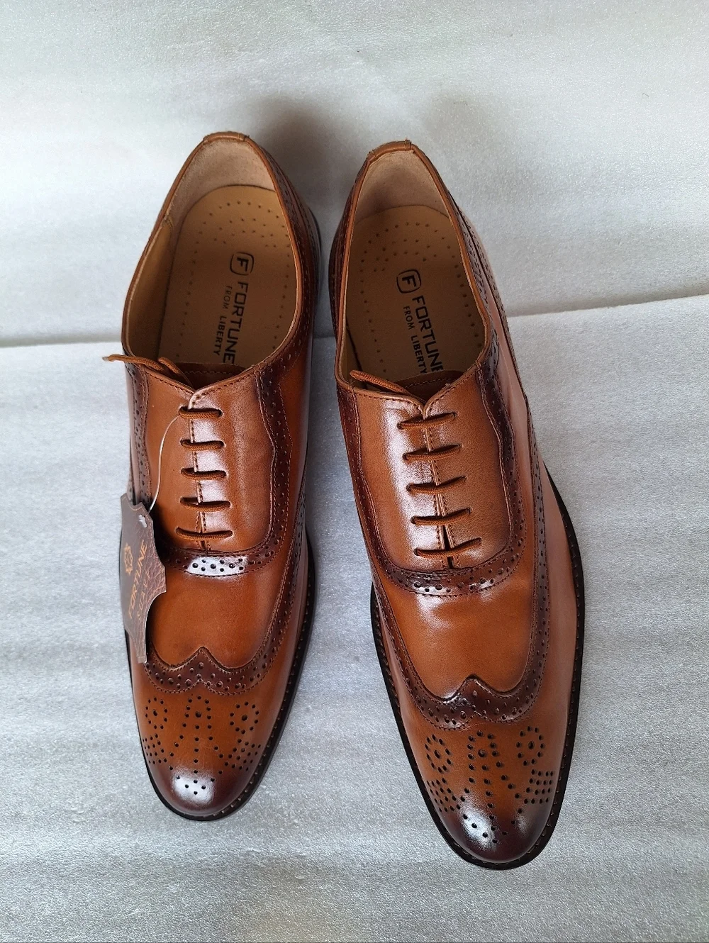 👞 NWT Liberty Fortune Men's Leather Wingtip Brogues Sz 13 👞